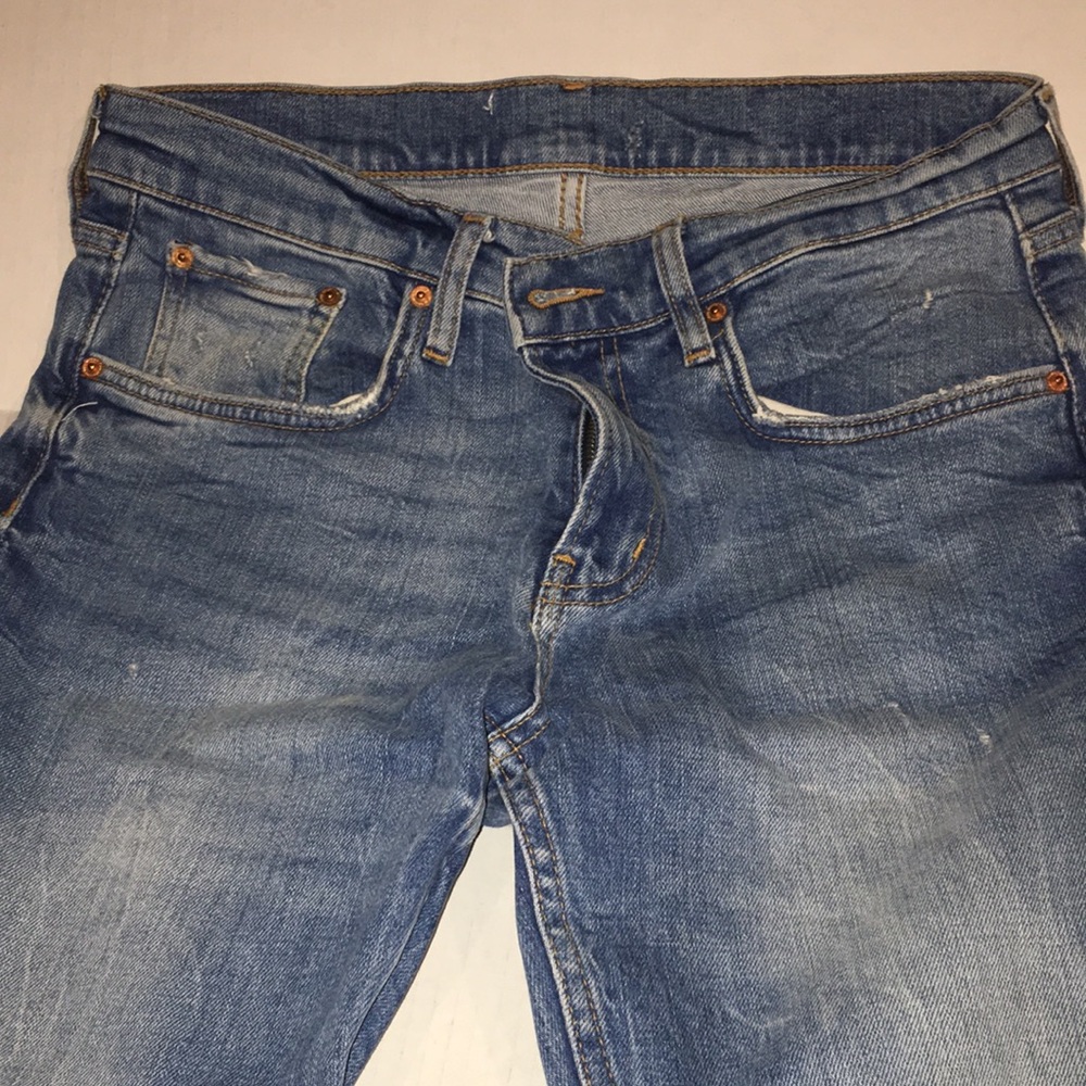 The Slim Boyfriend In Valley Blue Distressed Denim Jeans - Picture 2 of 8